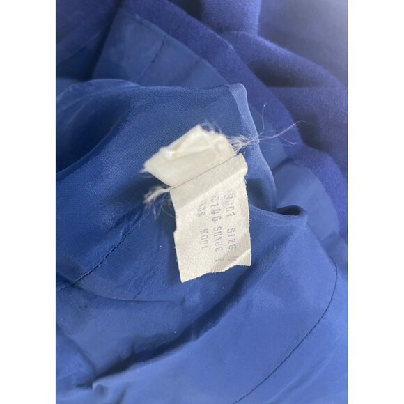 Vintage Albert Nipon Sz 4 Cropped Blazer Suit Jacket Royal Blue MOP Pearl Button - Picture 7 of 7